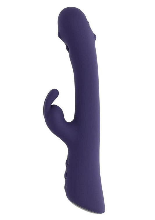 Poppin Good Time Rechargeable Silicone Rabbit Vibrator - Purple