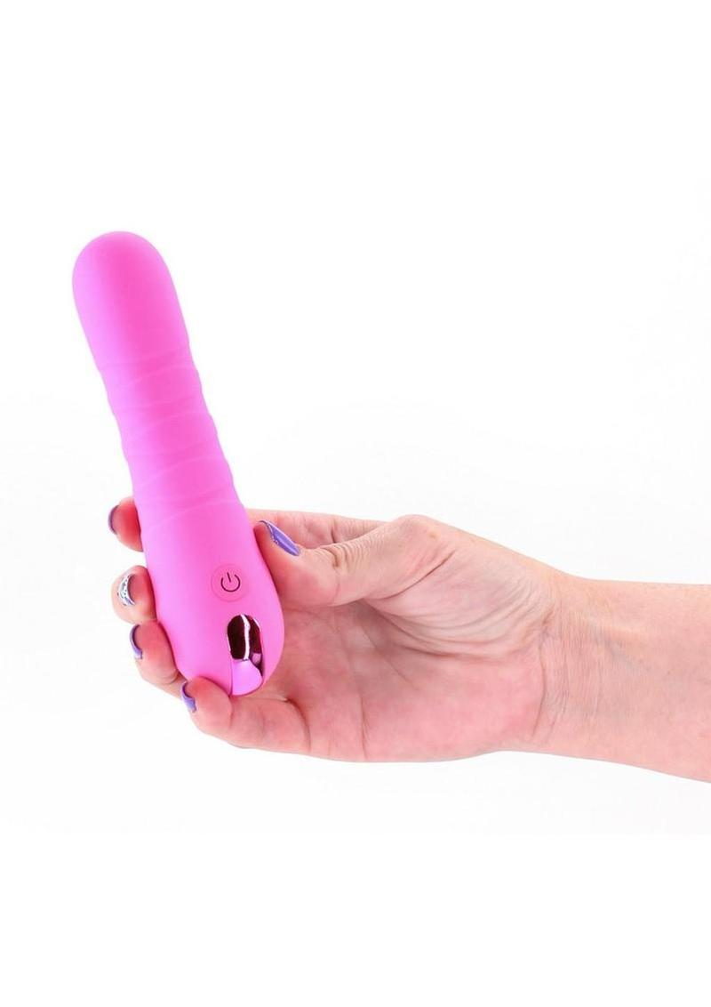 silicone thrusting female sex toy palm size
