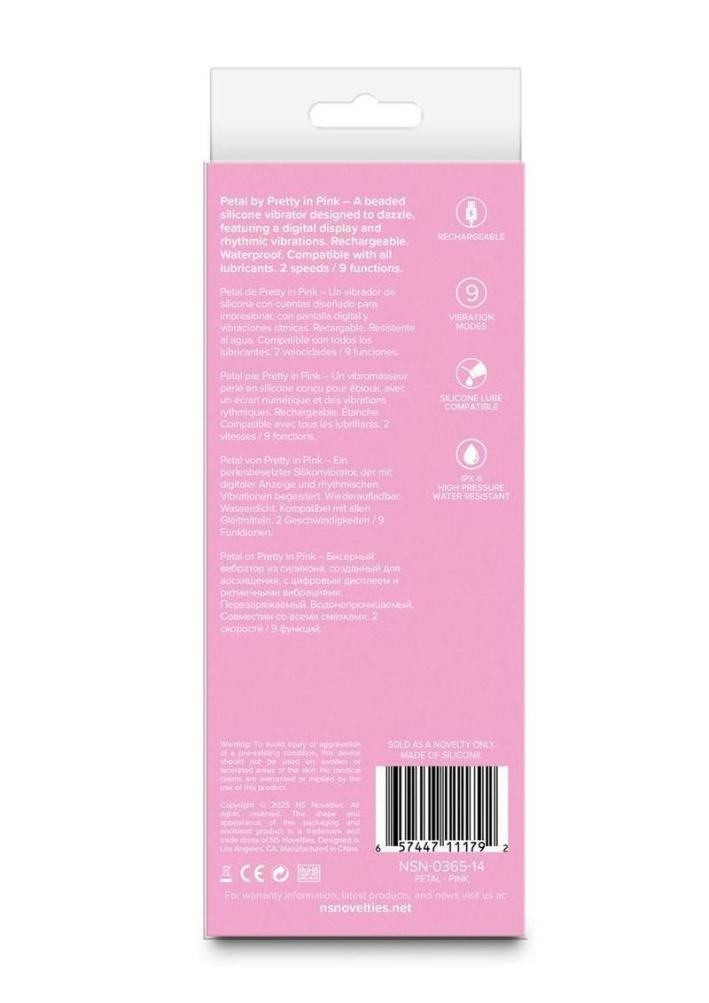 rechargeable beaded silicone vibrator with digital display and multiple modes
