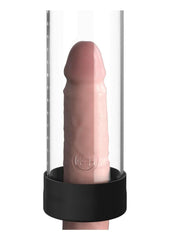 black penis pump with measuring cylinder
