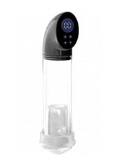Pumped Hyperscope Automatic Rechargeable Dual Vibrating Male Pump with Vagina Sleeve - Grey/Gun Metal
