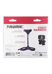punishment body harness with iron d rings for bondage suspension or restraint play in bdsm sessions