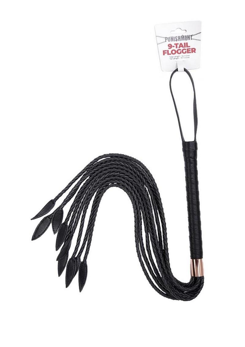 luxury rose gold bdsm flogger with braided tails and wrapped handle for teasing or impact sensations
