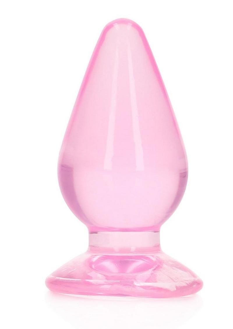 Realrock Crystal Clear Anal Plus - Clear/Pink - 4.5in