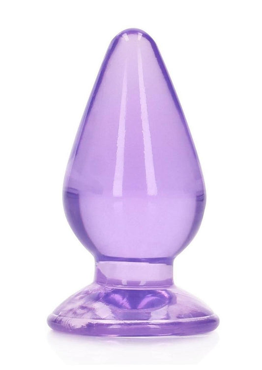 Realrock Crystal Clear Anal Plus - Clear/Purple - 4.5in