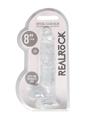 Realrock Crystal Clear Dildo with Balls - Clear - 8in