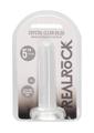 Realrock Crystal Clear Non Realistic Dildo with Suction Cup - Clear - 5.3in