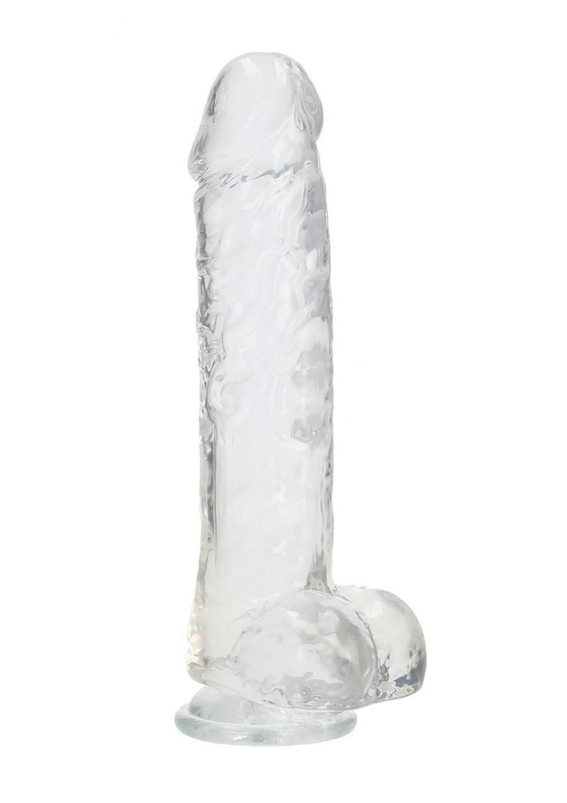 Realrock Crystal Clear Realistic Dildo with Balls - Clear - 10in