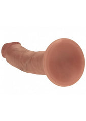 Realrock Dual Layered Silicone Curved Realistic Dildo with Suction Cup