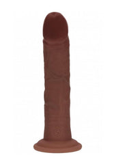 Realrock Dual Layered Silicone Curved Realistic Dildo with Suction Cup