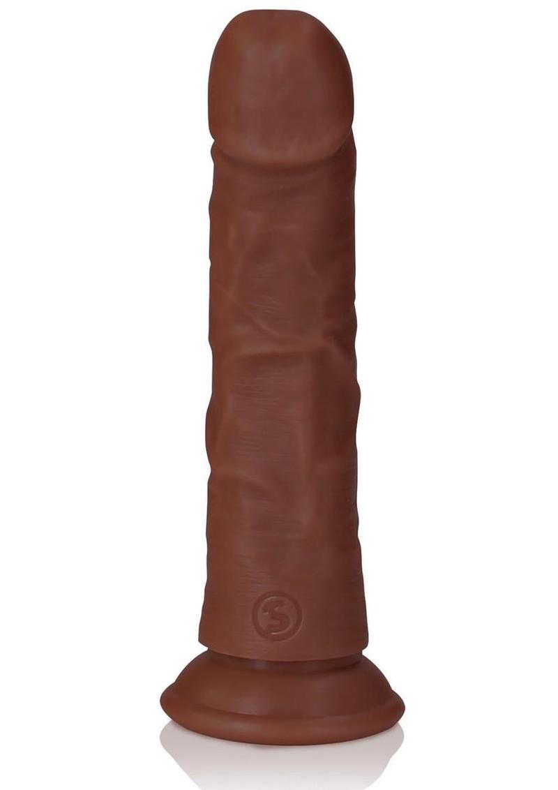 realistic skin curved dildo with suction cup