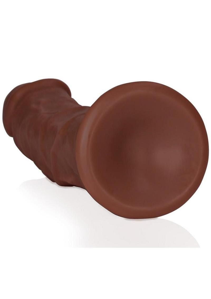 realistic skin curved dildo with suction cup