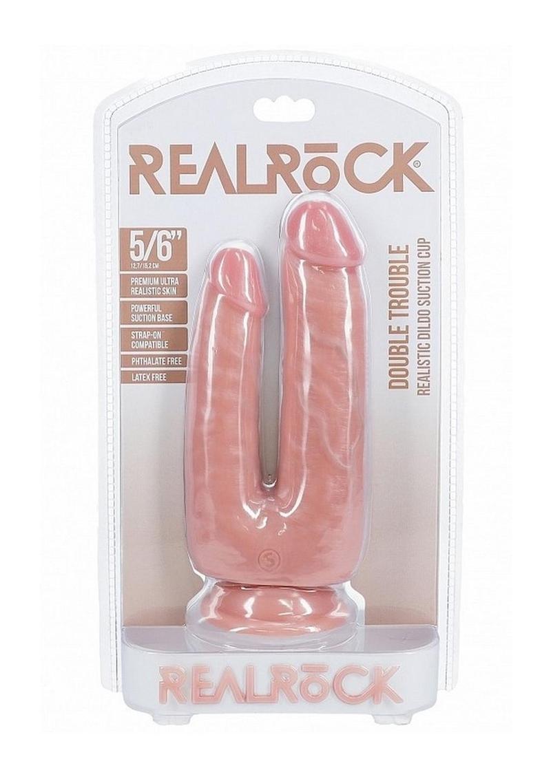 Realrock Ultra Realistic Skin Double Trouble - Vanilla - 5in/6in