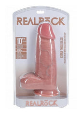 Realrock Ultra Realistic Skin Extra Thick with Balls - Vanilla - 10in