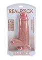 Realrock Ultra Realistic Skin Extra Thick with Balls - Vanilla - 10in