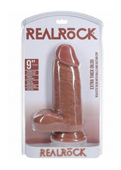 Realrock Ultra Realistic Skin Extra Thick with Balls - Caramel - 9in