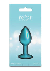 Small anal toy with sleek metallic body safe design compatible with all types of lubricants