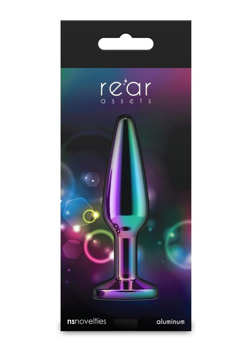 Chrome anal plug with tapered shaft and flared base