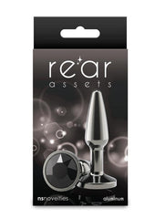 Lightweight anal plug body safe chrome finish- Gray/Grey - Small