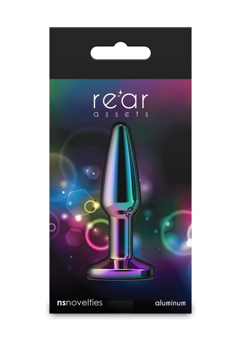 Shiny tapered anal plug chrome-plated lightweight design