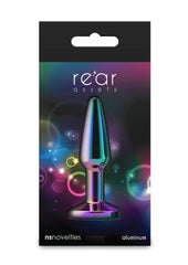 Shiny tapered anal plug chrome-plated lightweight design