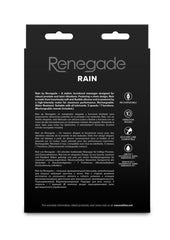 Renegade Rain Rechargeable Silicone Prostate and Taint Massager with Remote Control