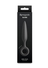 Renegade Slide Silicone Tapered Anal Plug - Black