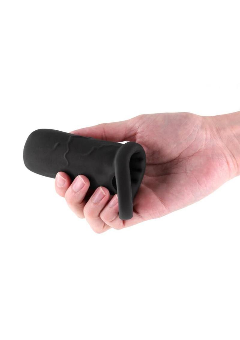 lube safe penis sleeve with snug fit designed for increased stimulation