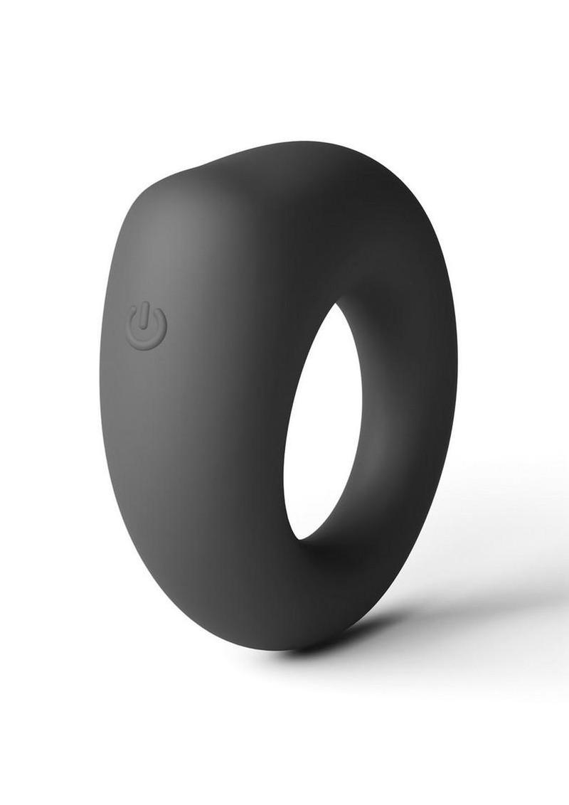 black vibrating silicone cock ring