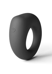 black vibrating silicone cock ring
