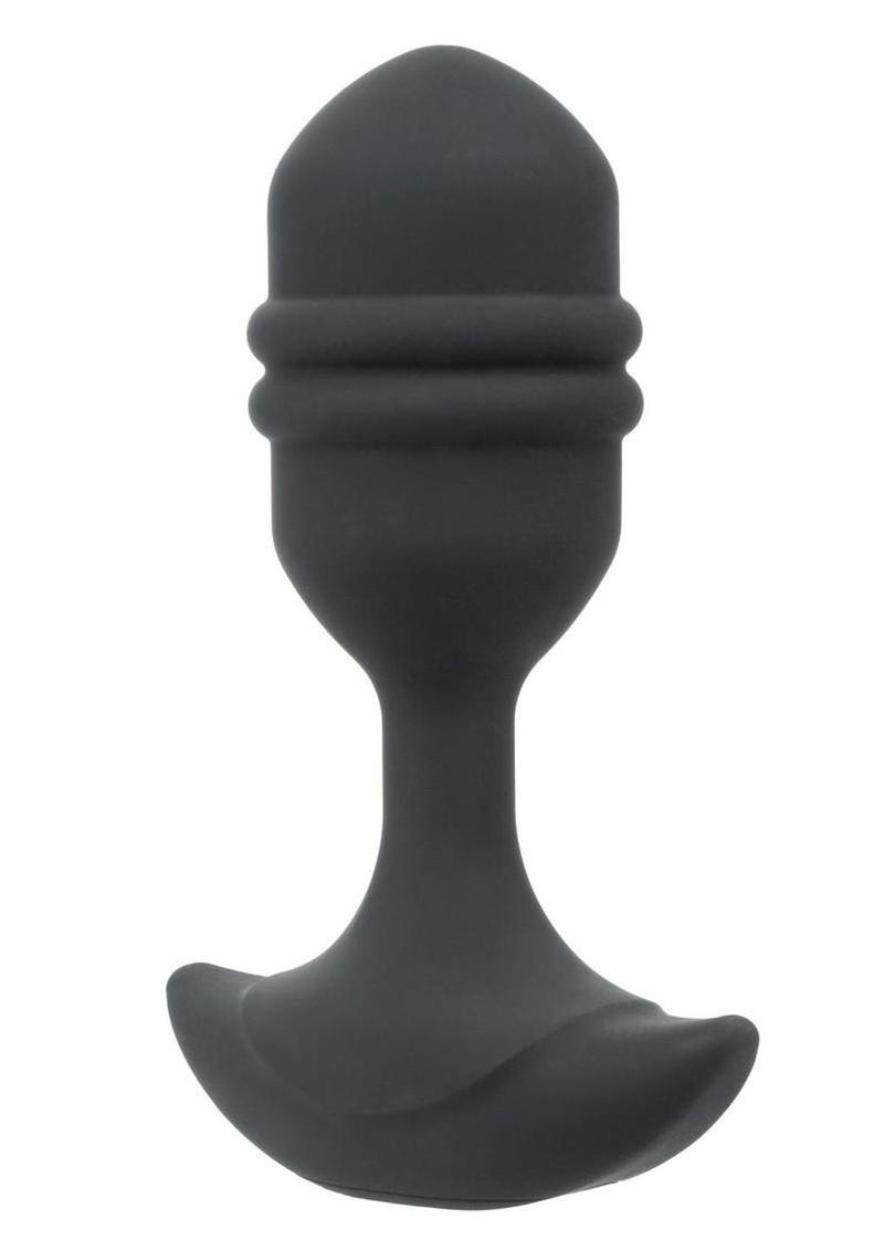 ribbed vibrating anal probe black