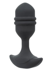 ribbed vibrating anal probe black