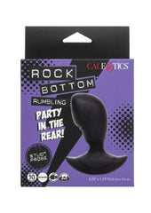Rock Bottom Rumbling Stud Rechargeable Silicone Anal Probe - Black