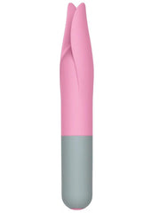 Rock Candy Cherry Flicker Rechargeable Silicone Tickler - Gray/Pink