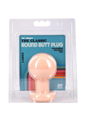 Round Butt Plug - Flesh - Large - 4 Inch
