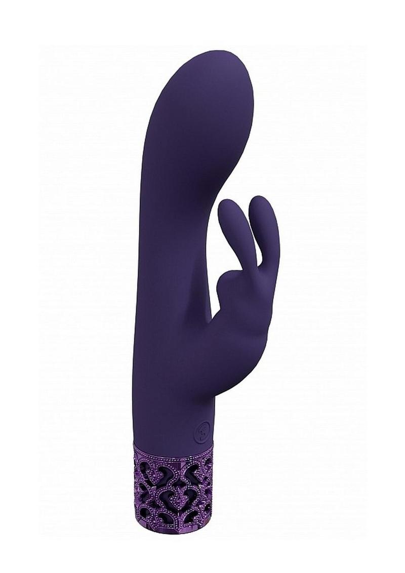 Royal Gems Royal Rabbit Rechargeable Silicone Vibrator - Purple