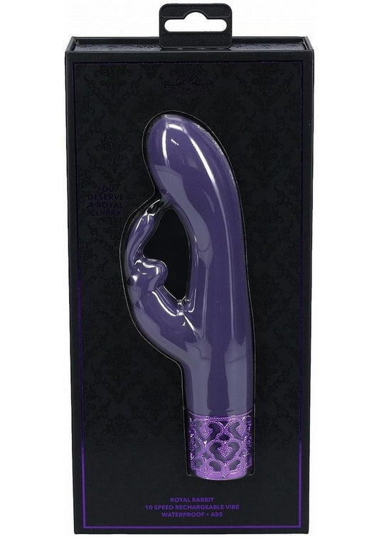 Royal Gems Royal Rabbit Rechargeable Silicone Vibrator - Purple