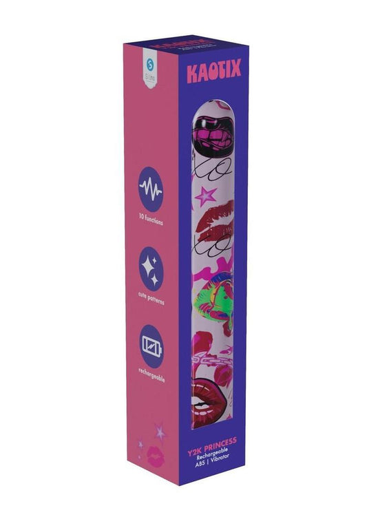 S-Line Kaotix Y2k Princess Rechargeable Vibrator - Powder - Pink