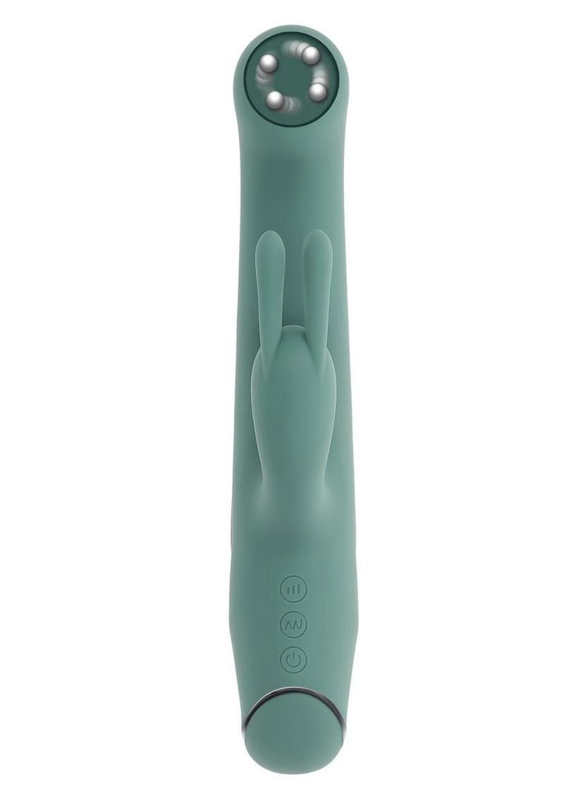 G spot vibrator with rotating bead internal motion