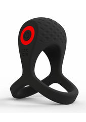 strapped vibrating cock and ball ring