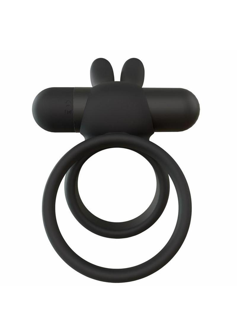 silicone cock ring with rabbit ear stimulation