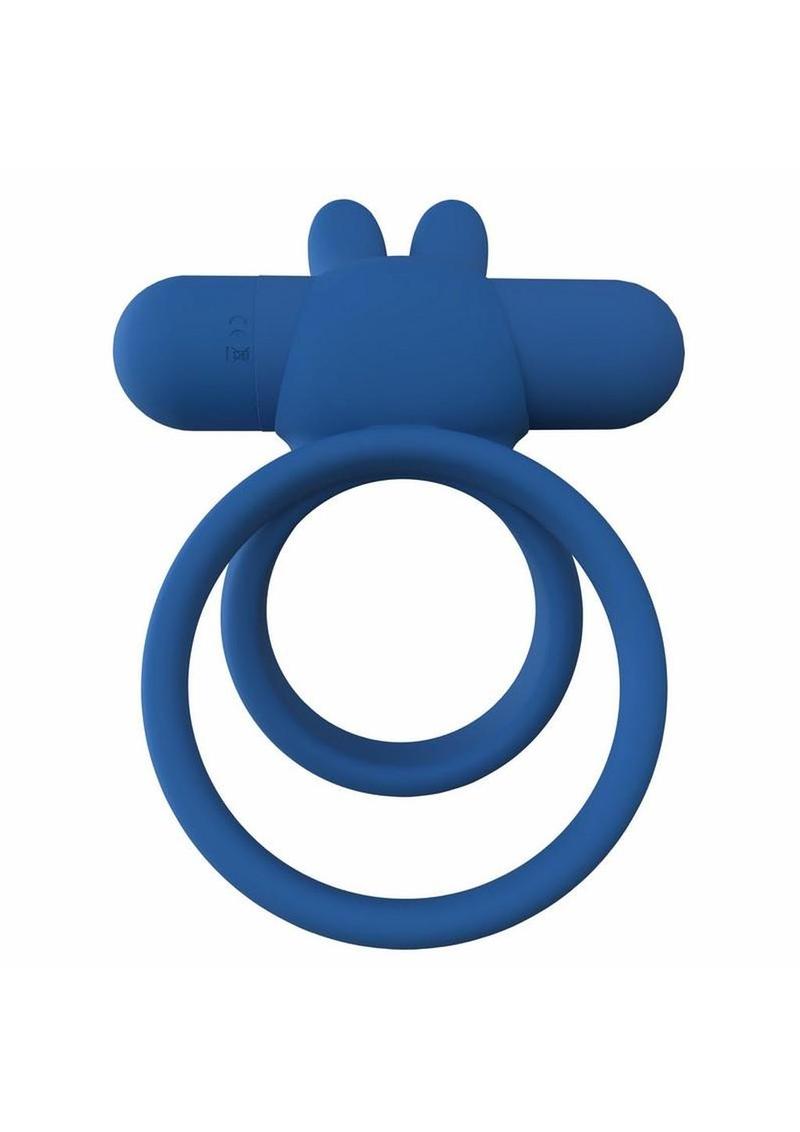 powerful vibrating cock ring with dual ring design