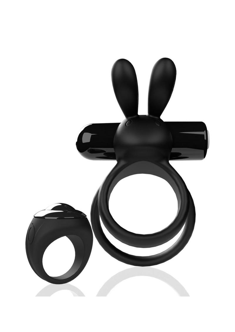 Screaming O Ohare XL Remote Control Rechargeable Silicone Vibrating Cock Ring - Black - XLarge