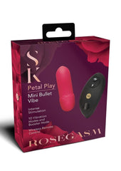 Secret Kisses Rosegasm Play Rechargeable Silicone Mini Bullet Vibrator - Red