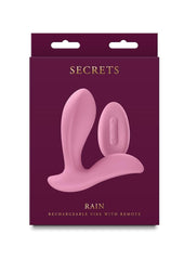 Secrets Rain Rechargeable Silicone Vibrator with Remote Adult toy