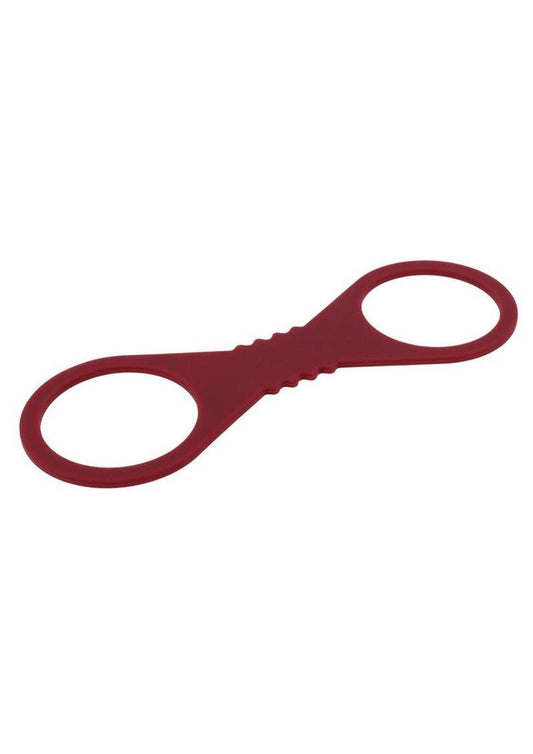 Sex and Mischief Enchanted Silicone Cuffs - Red - Large