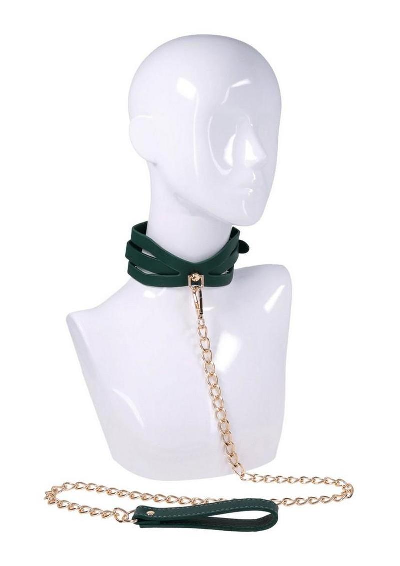 bdsm collar and leash set for power exchange play