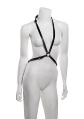 Adjustable BDSM harness for fetish wear styling