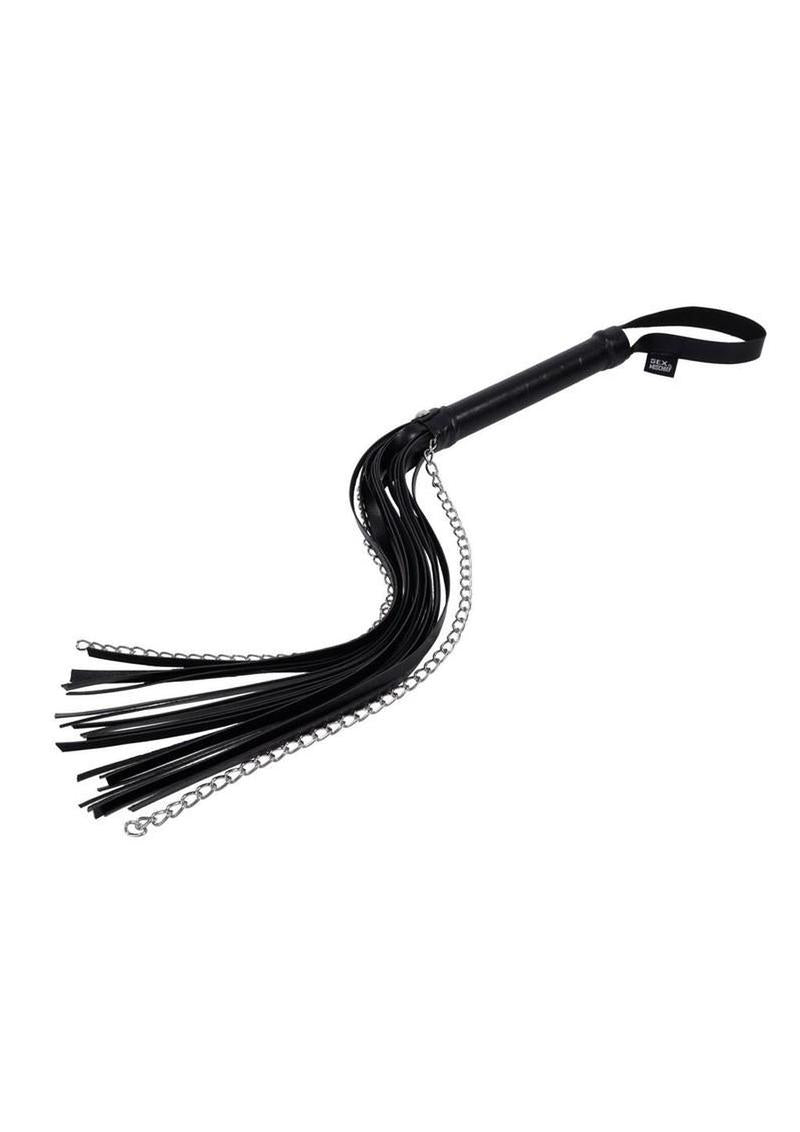 Bondage gear flogger with faux leather handle