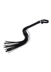 Bondage gear flogger with faux leather handle